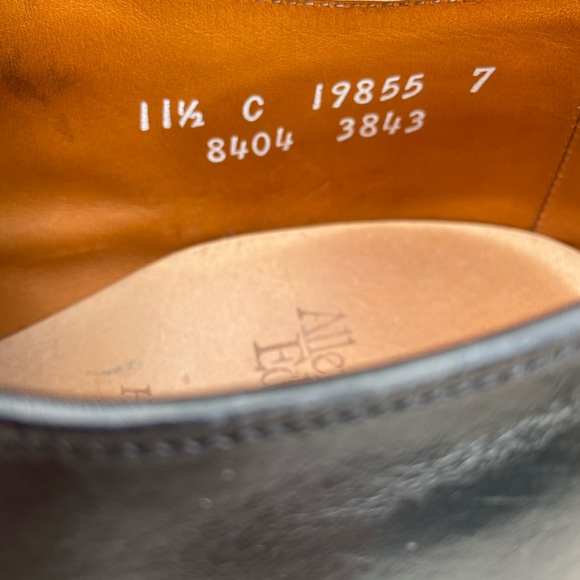 Allen Edmonds Hancock Leather Lace Up Dress Shoes Black Mens - Picture 14 of 15